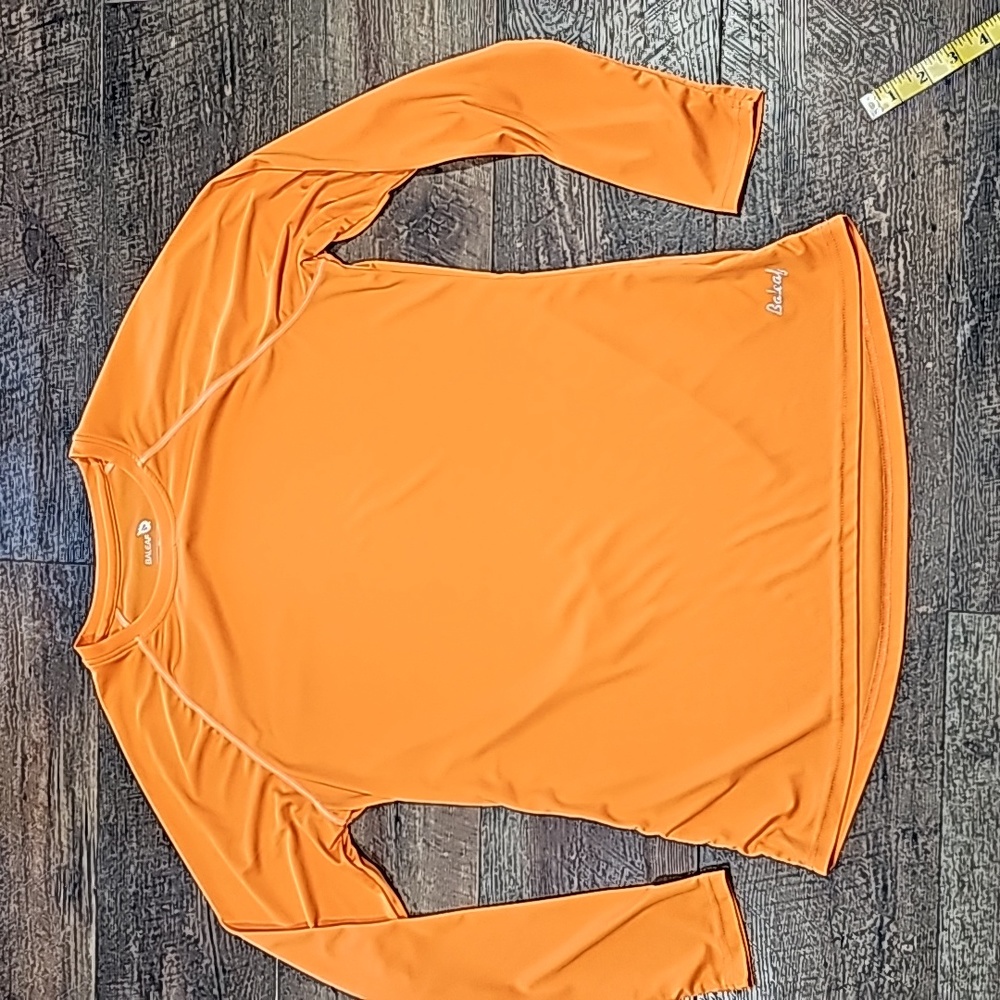 Baleaf Men's XL Orange Long sleeve Dri-fit Shirt